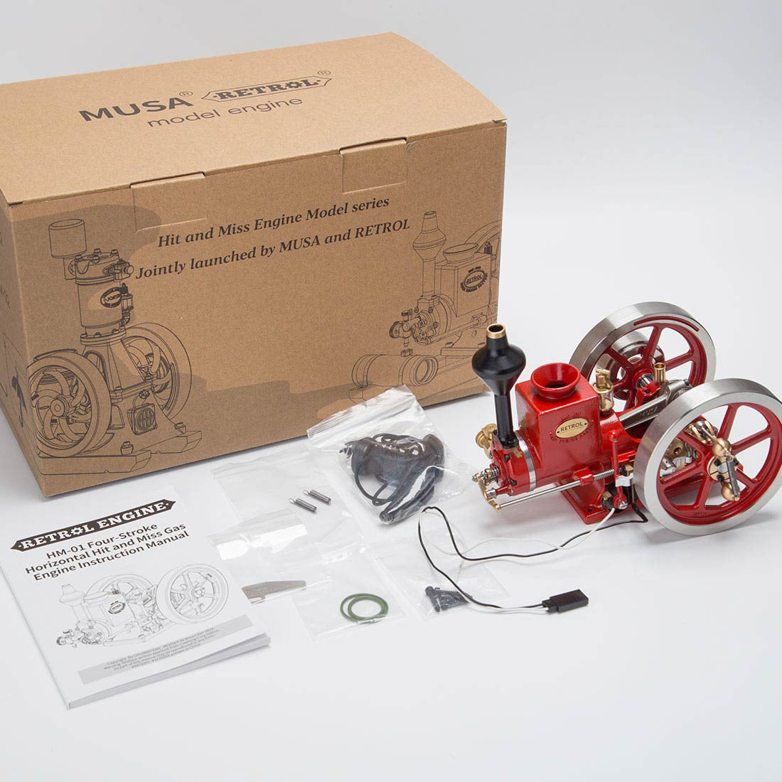 Retrol HM-01 Hit and Miss Engine Model (Assembled) – Milbury Model Company