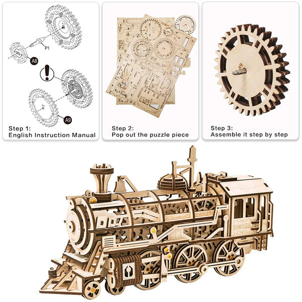 ROKR Locomotive Mechanical Model Kit – Milbury Model Company