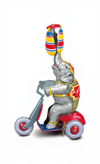 Wilesco 10257 Clockwork Elephant on Scooter – Milbury Model Company